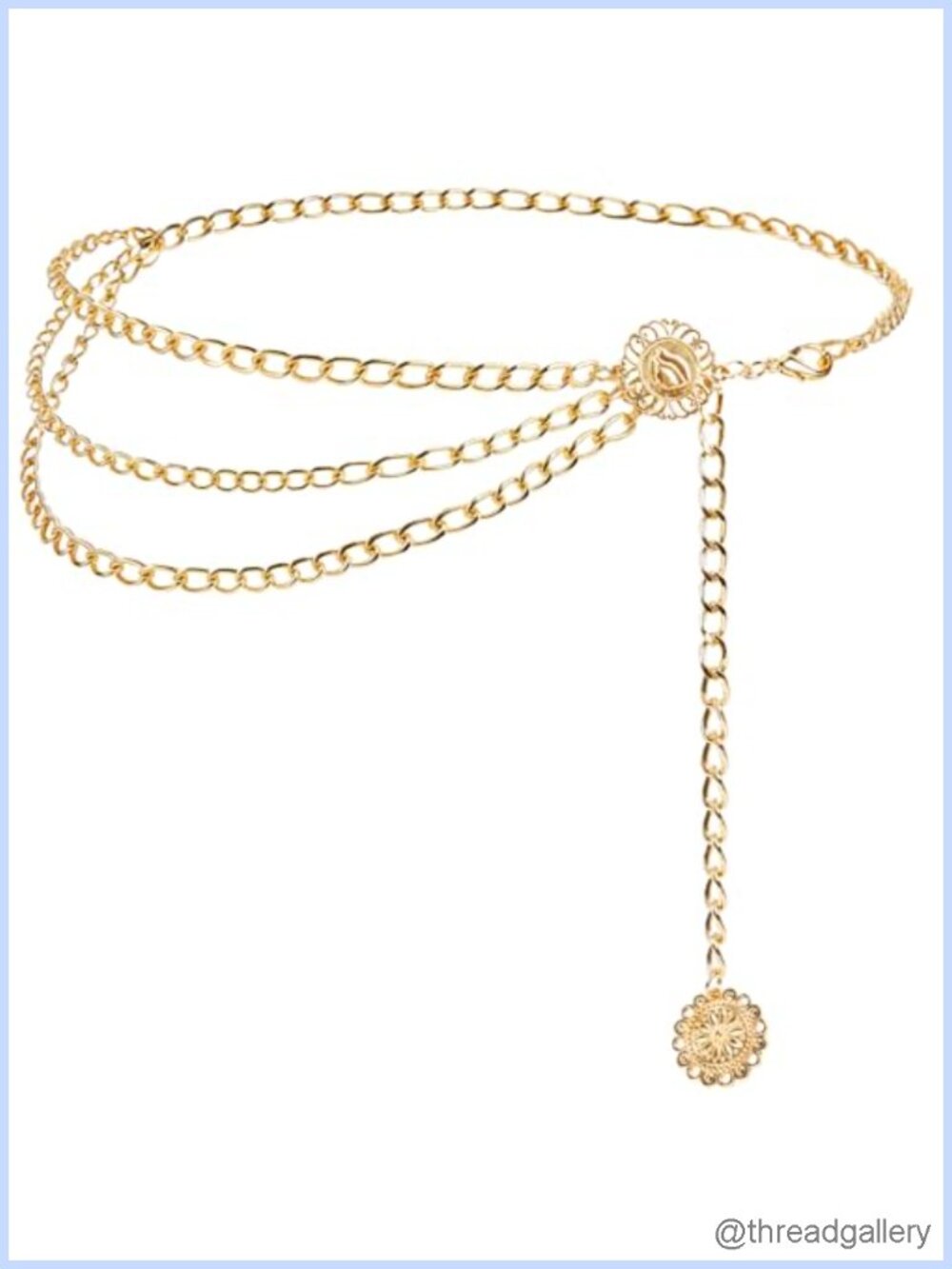 Metal Alloy Multilayer Waist Chain Belt Body Jewelry